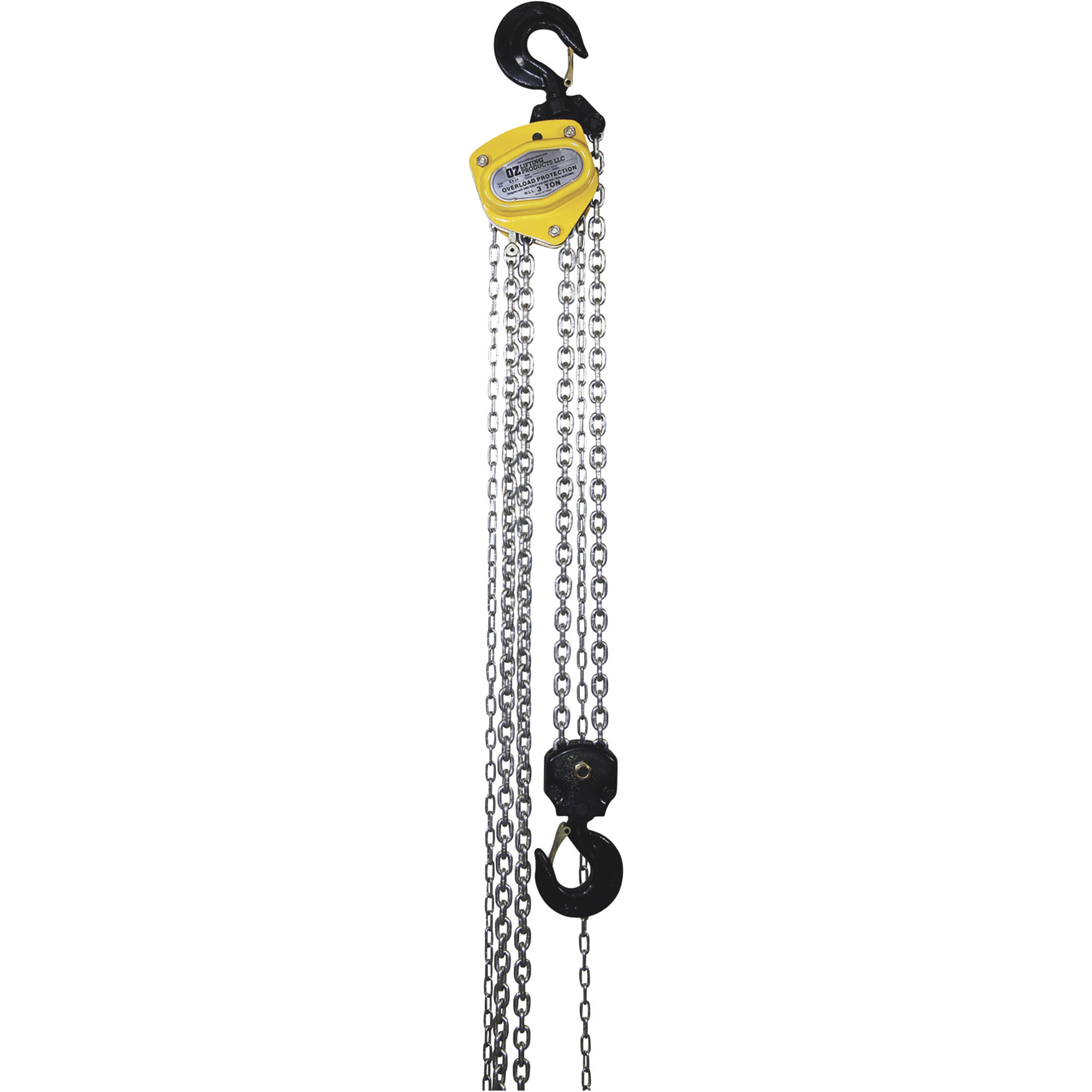 OZ Lifting Products Premium Manual Chain Hoist, 3-Ton Capacity, 15ft. Lift, Model# OZ030-15CHOP